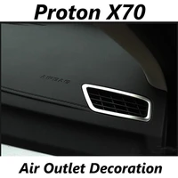 2pcs car interior chrome cover air outlet decoration vent trim frame sticker for proton x70 2017 2019 car accessories