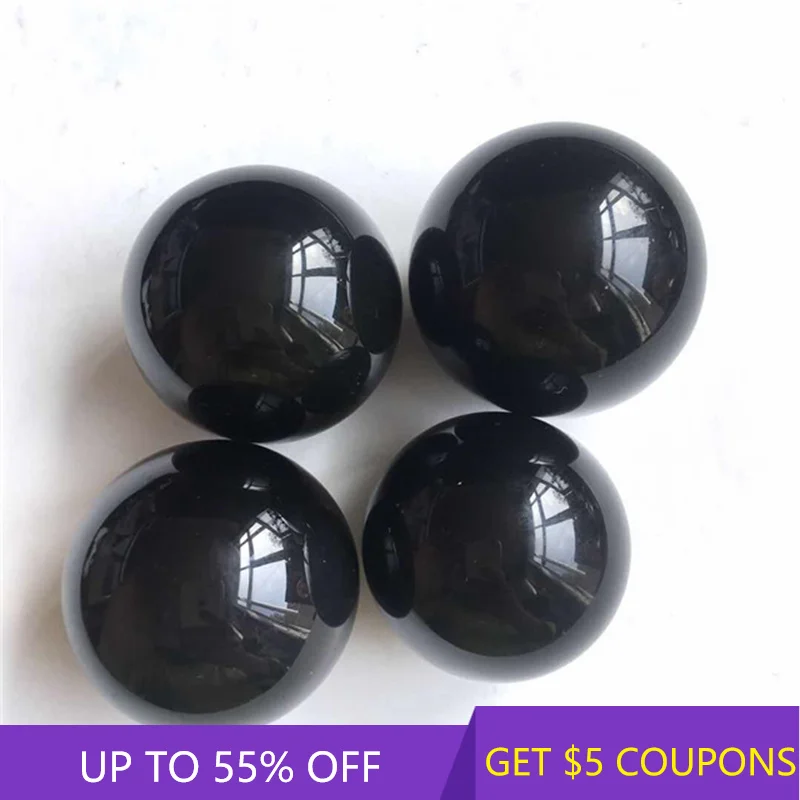 80mm Large Natural Black Obsidian Stone Ball Quartz Crystal Sphere W/ Stand Healing Polished Gemstone Home Feng Shui Decor Gift