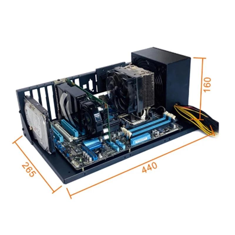 Открытое компьютерное шасси двухсторонний сервер E-ATX/ATX