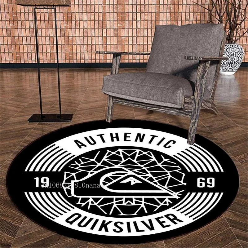 Круглый напольный коврик с принтом QUIKSILVER для доски серфинга ковер гостиной