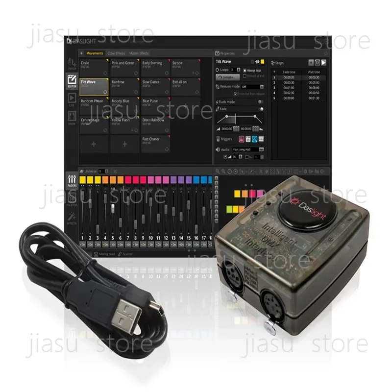 Контроллер Daslight DVC4 GZM DMX512, 1536 каналов, DMX-интерфейс, консоль для сценического освещения, для DJ, дискотек, светодиодных ламп (art.: 3920d8973dece) - 3920d8973dece