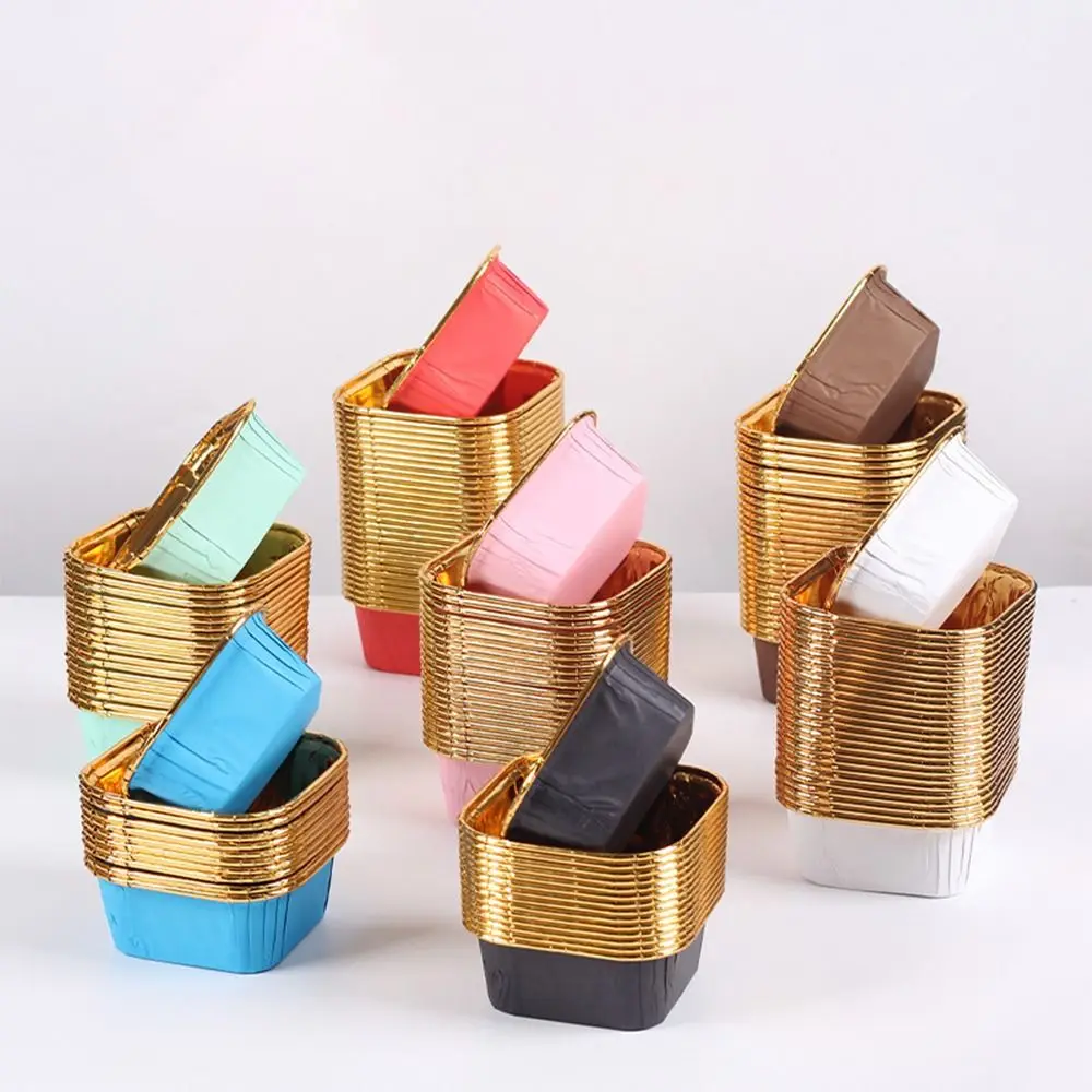Box Mini Snack Containers Tray Tinfoil Cups Dessert Cups Aluminum Foil Tin Cup Pudding Cake Mold Muffin Cupcake Cups