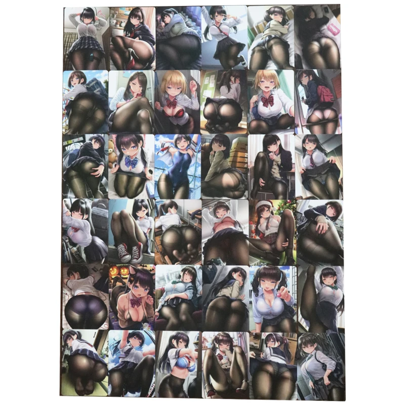 

55 шт./набор ACG card Jk DIY аниме девушка флэш-карта сексуальные студенческие черные чулки купальники игрушки флэш-карта рождественский подарок