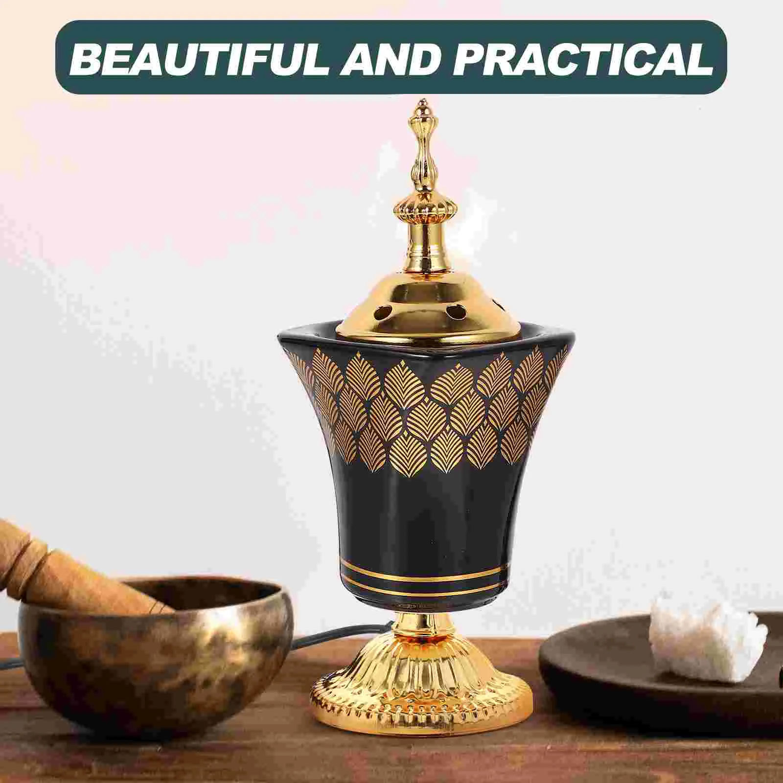 Железная керамическая электрическая курильница для украшения дома средняя