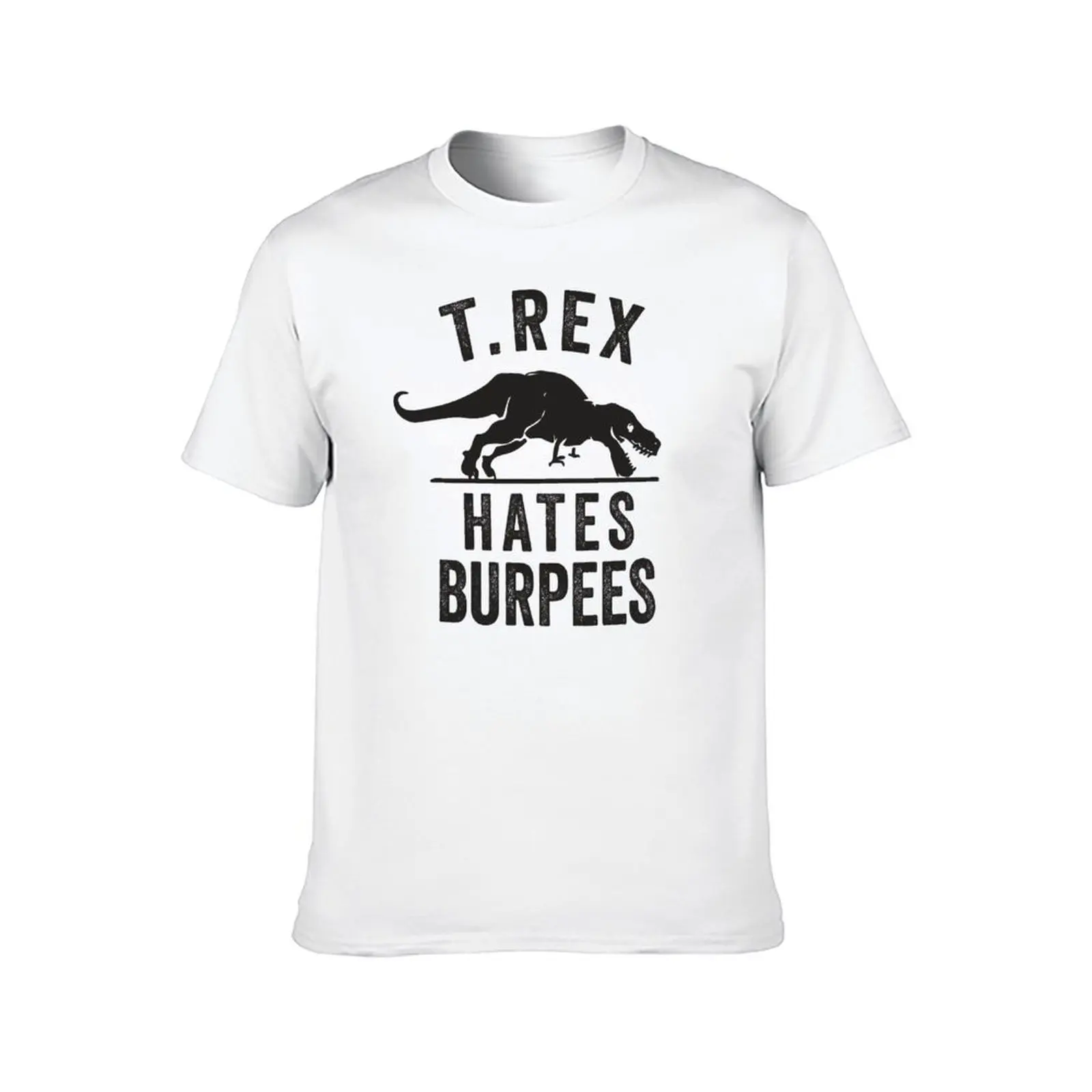 Фото Футболка T Rex Hates Burpees, персонализированная мужская футболка, футболка из 100% хлопка №2