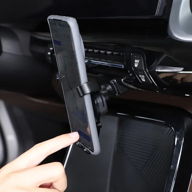 Для BMW X1 IX1 U11 2023-2024 ABS черный автомобильный держатель для мобильного телефона с