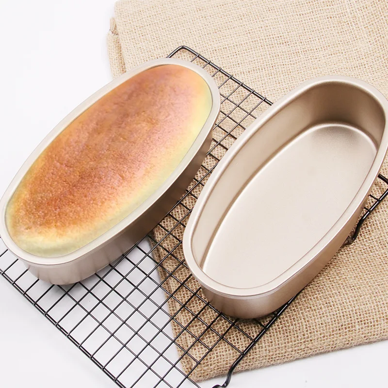

Oval Nonstick Pans Carbon Steel Cake Mold Cheesecake Bread Loaf Pan Baking Mould Pie Tin Tray Bakeware Tool Accessories