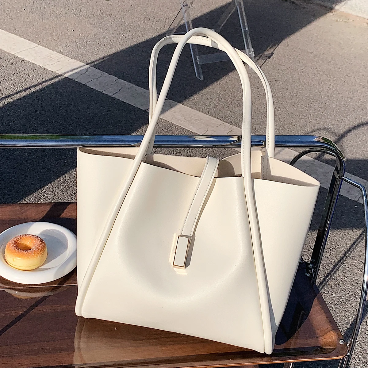 

New Trend Handbags for Women Fashion Simple All-match Shoulder Underarm Bag Soft Pu Large Capacity Totes Casual Shopping Bags