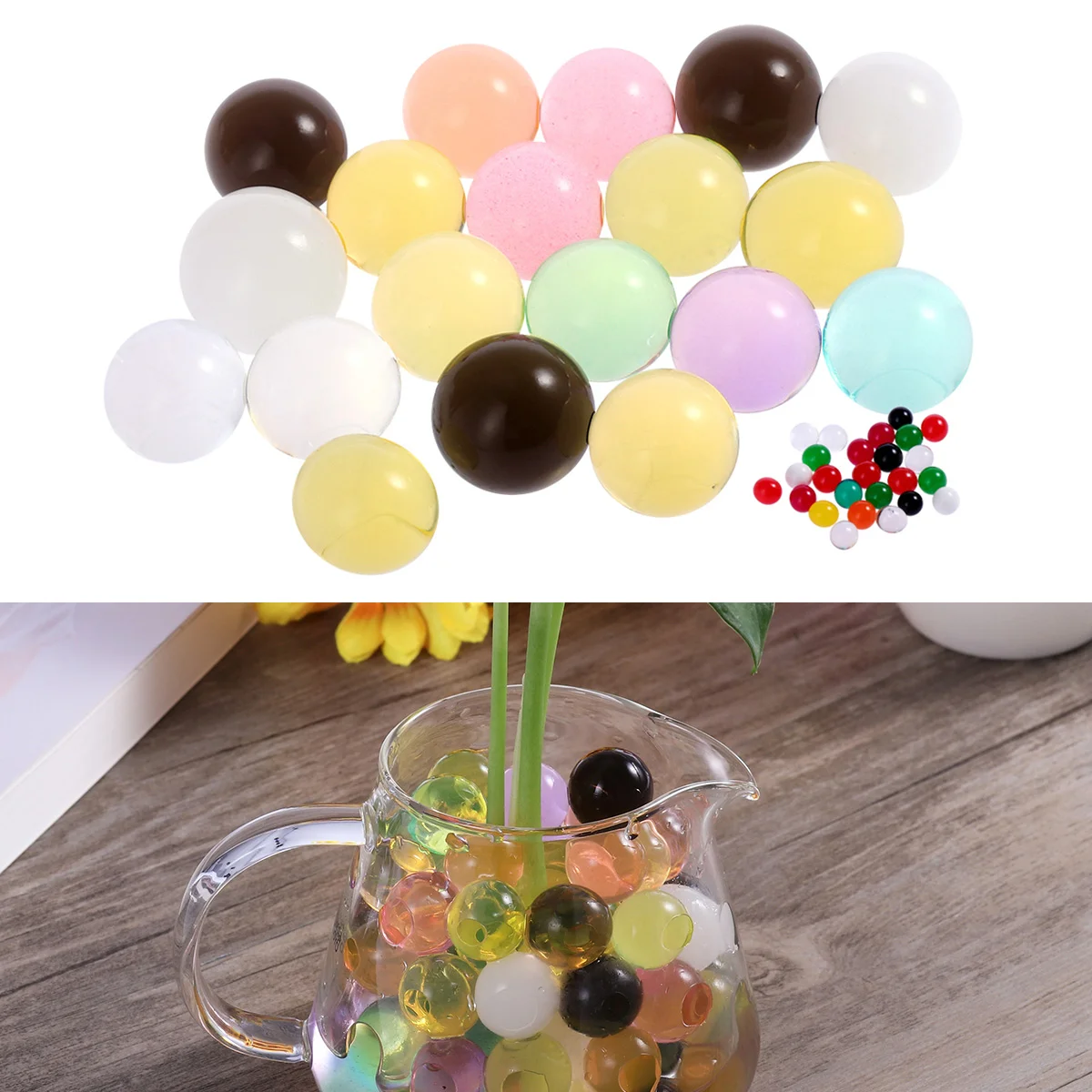 

3000pcs Soil Pearl Beads Soil Balls Jelly Beads for Vase Jelly