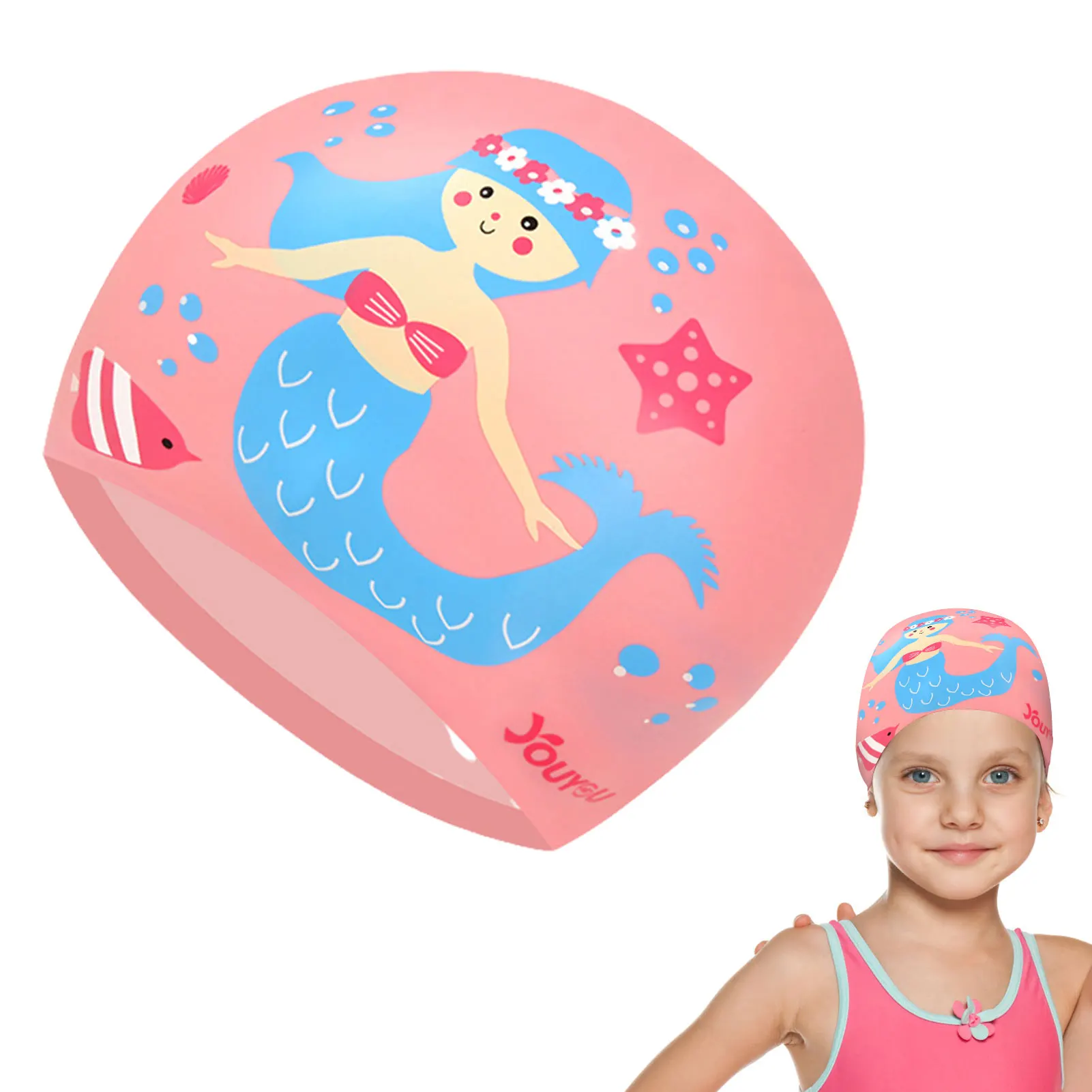 

Swimming Cap For Children Silicone Swimming Hats Durable Silicone Swimming Caps For Kids Youths Comfortable Fit For Long Hair
