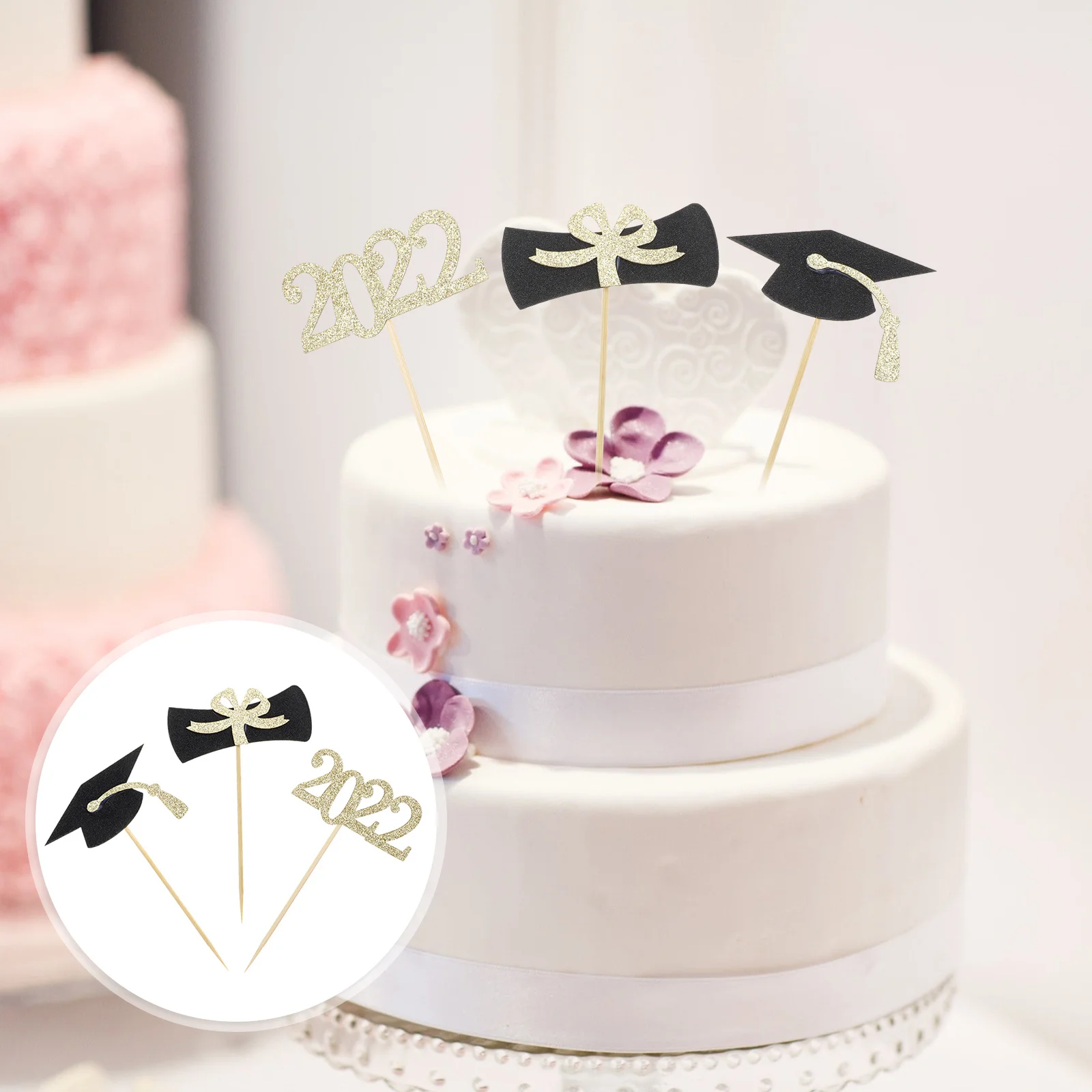 

30 шт., декоративные элементы для выпускного торта