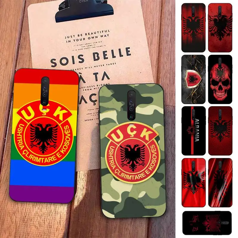 

Retro Albania Flag Eagle Phone Case for Redmi 5 6 7 8 9 A 5plus K20 4X S2 GO 6 K30 pro