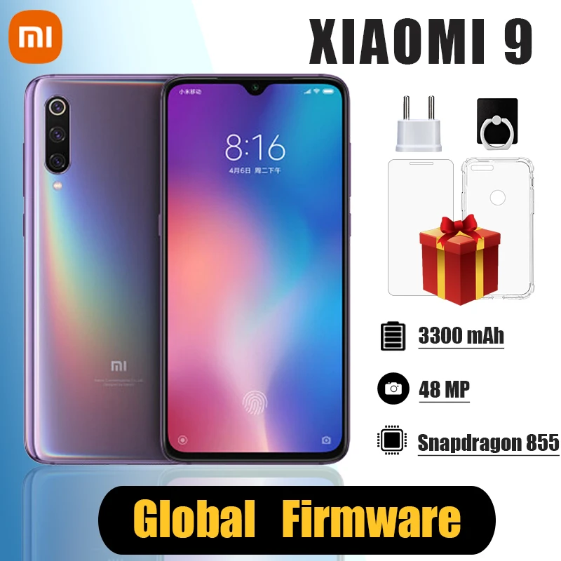 Cellphone Xiaomi 9 Smartphone , Snapdragon 855 Mobilephone  NFC Cell Phones  Android Cellphones Dual Camera  48MP