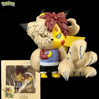 pikachu cos naruto sabaku gaara anime action figure cute i love lo cross dressing model gift ornament decoration collection toy