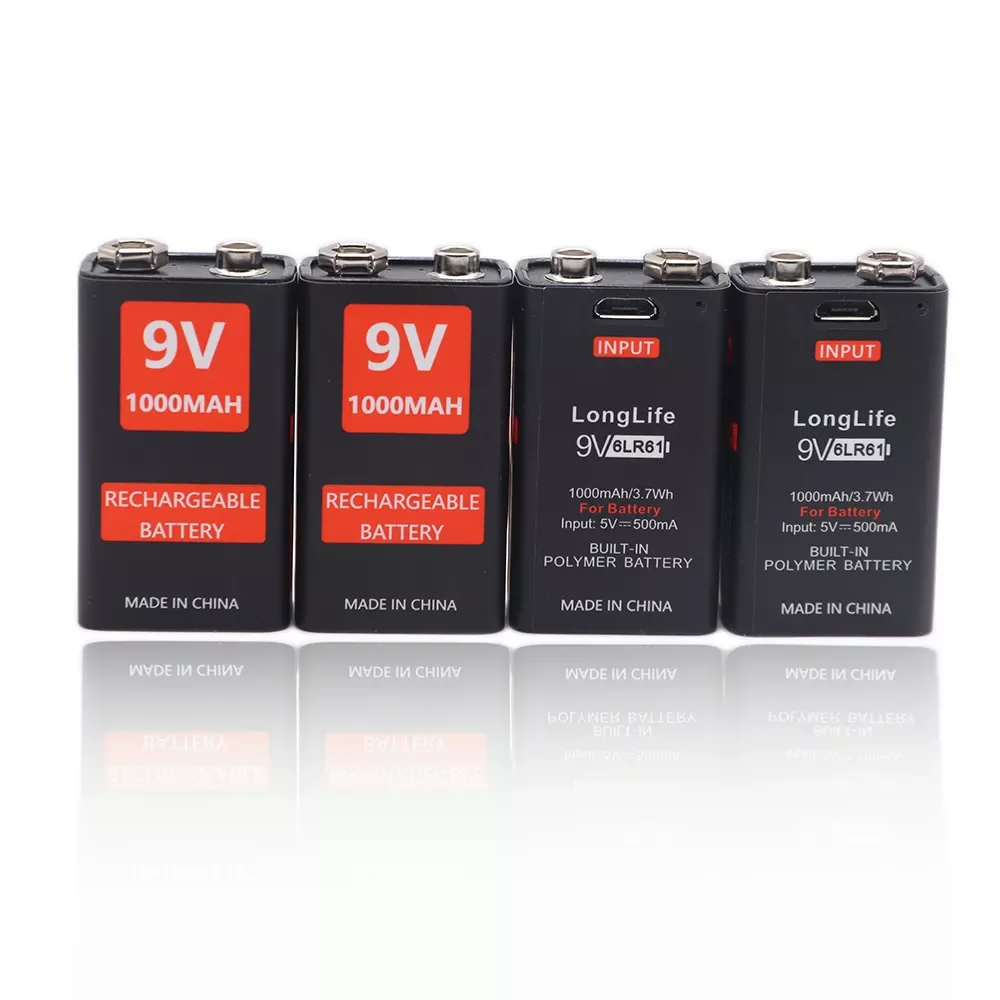 

1000mAh micro USB 9 Volt li-ion Rechargeable Battery 6F22 9V Li ion Lithium Battery for RC Helicopter Model Microphone Toy