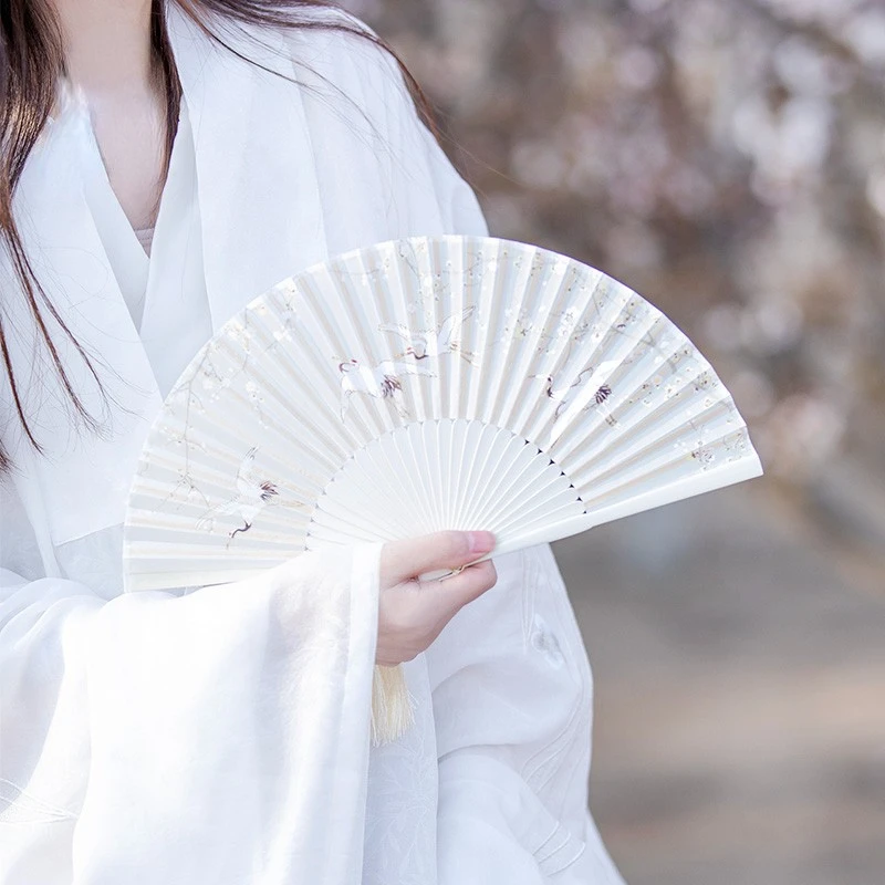 

Винтажный складной Ручной Веер из бамбука, китайская фотография, искусство, японское украшение, домашний невеста, складной Ручной Веер