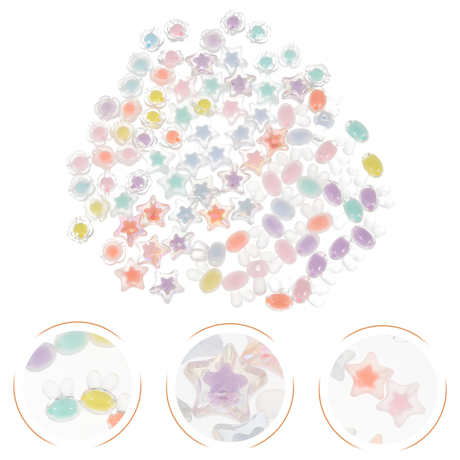 

120Pcs DIY Necklace Loose Beads Bracelet Making Loose Beads DIY Jewelry Beads