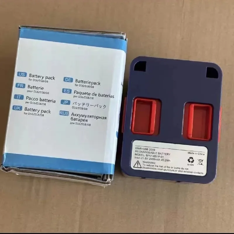 100%Original 2000mAh 21.6V for JASHEN BP01-6S1P-01 D16/D18/D8 Handheld Vacuum Cleaner Battery