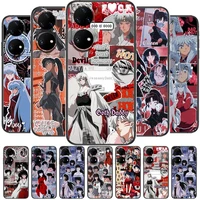 inuyasha comic anime phone case for huawei p50 p40 p30 p20 10 9 8 lite e pro plus black etui coque painting hoesjes comic fas