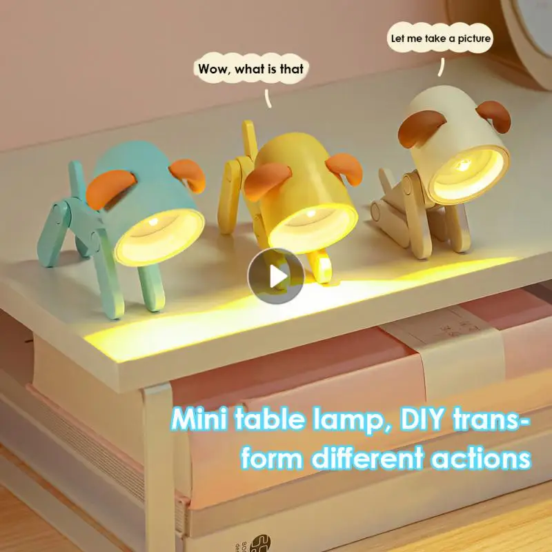 

Милая Мини-лампа для чтения Kawaii, гибкая светодиодная лампа для чтения, ночсветильник с батареей для спальни, детской, кабинета, офиса