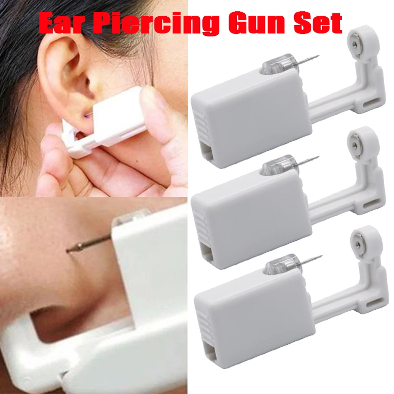 

Disposable Sterile Ear Piercing Unit Cartilage Tragus Helix Piercing Gun NO PAIN Piercer Tool Machine Kit Stud Jewelry 1/3PCS