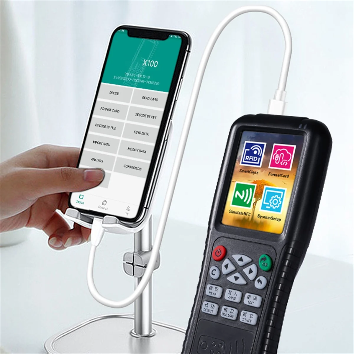 Считыватель смарт-карт записывающее устройство RFID копировальное X100 USB-порт карта