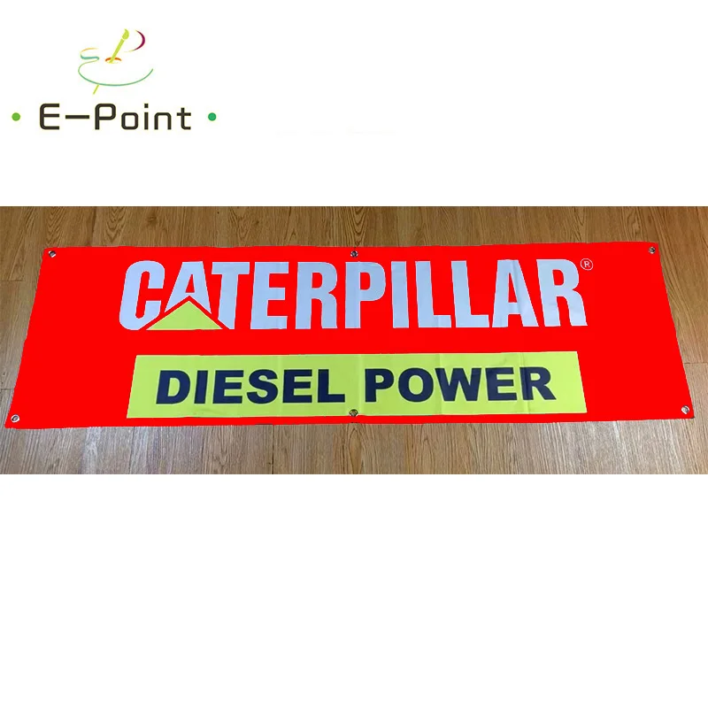 130GSM 150D Material cater pillar diesel power Car Banner 1.5ft*5ft (45*150cm) Size for Home Flag Indoor Outdoor Decor yhx241