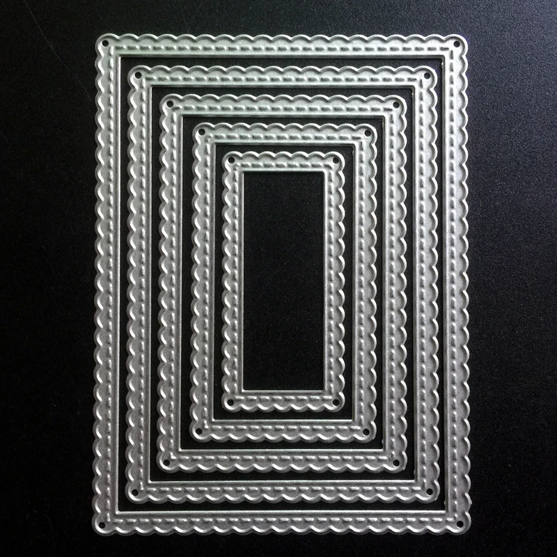 

YINISE Wave Oval Metal Cutting Dies For Scrapbooking Stencils DIY Album Cards Decoration Embossing Folder Die Cuts CRAFT MOLDS