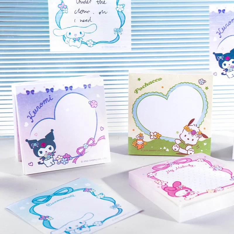 

4Pcs Kawaii Sanrio Anime Sticky Note Cute Cinnamoroll Kuromi My Melody Note Paper Originality Stationery Children Gifts