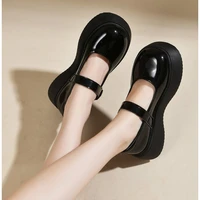 flat low tops mid heel rubber round head pumpspushallow mouth solid color lolita