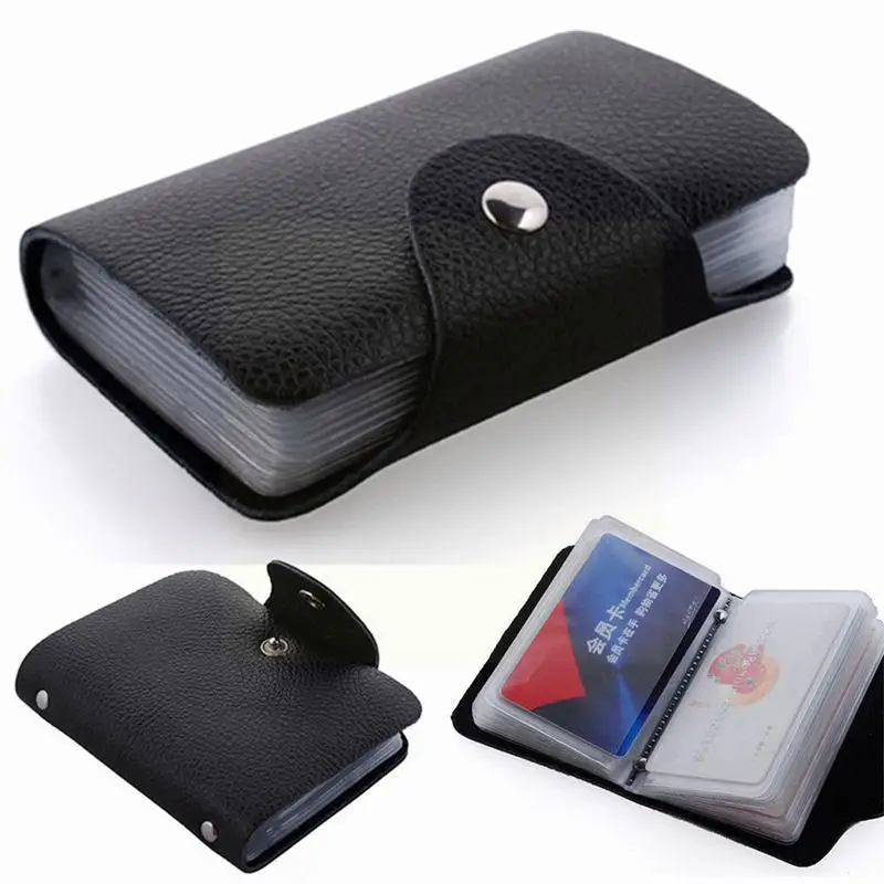 

1pc 12 24 Bits Credit Card ID Card Wallet Cash Holder Organizer Bag Package Card Pack Credit Business Wallet Case Bank Pass Y8K5