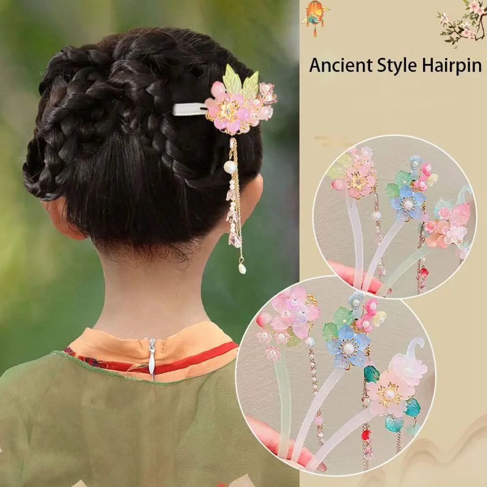 

U Shape Pearl Child Headwear Hanfu Hair Sticks Ancient Style Hairpin Children Hairpin Chinese Style Headwear