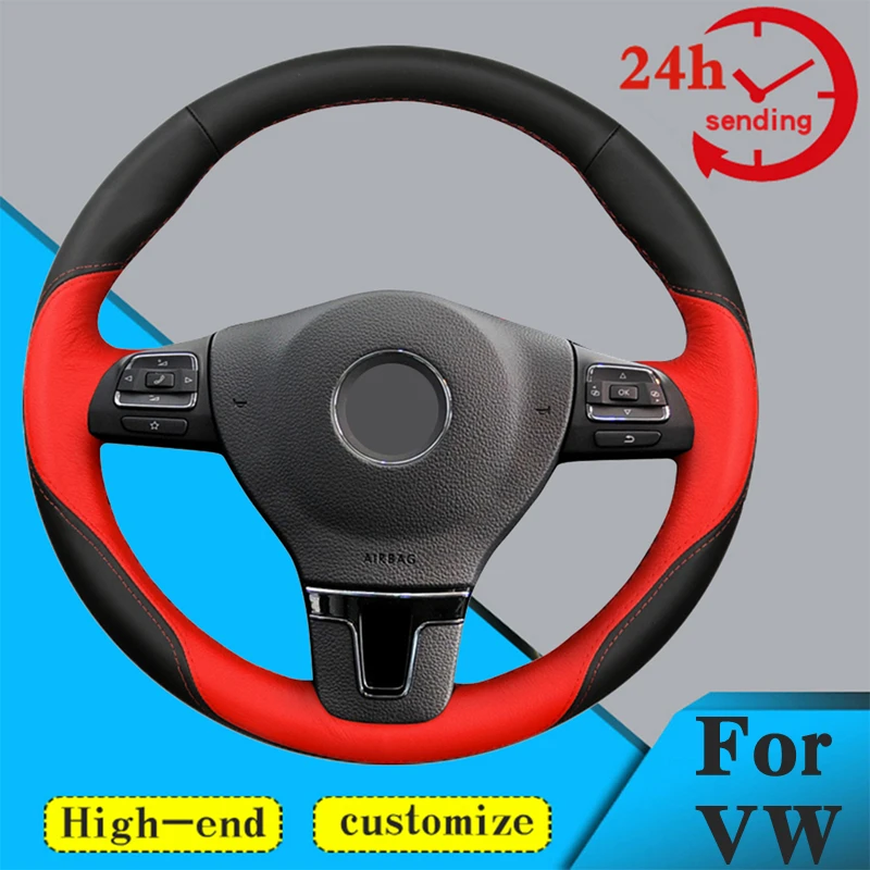 

Custom Car Steering Wheel Braid Cover 100% Fit For Volkswagen Golf 6 Mk6 VW Polo Sagitar Bora Santana Jetta Mk6 Car Products