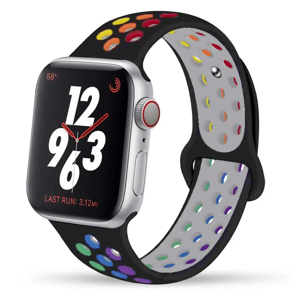 

Pride edition Strap For apple watch band 45mm 41mm 44mm 40mm 42mm 38mm silicone iwatch bracelet apple watch series 5 4 3 SE 6 7