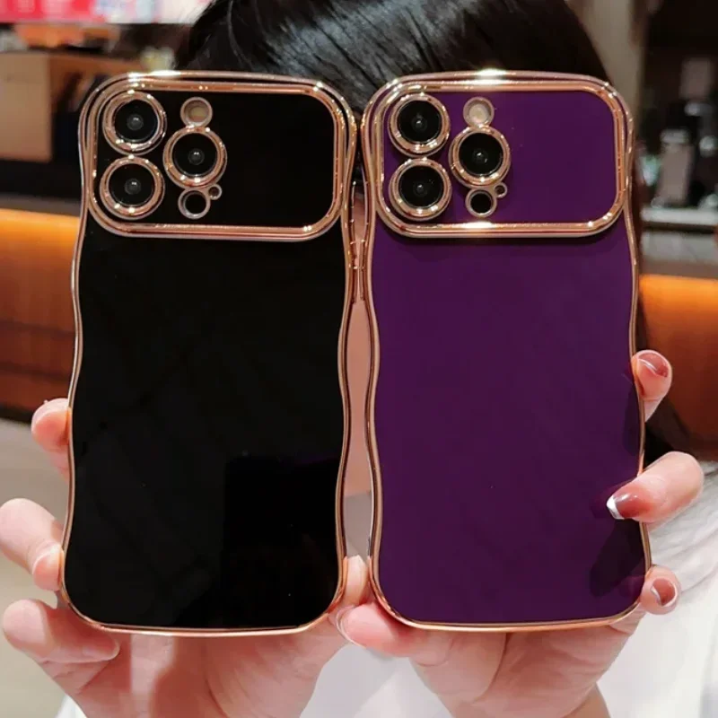 Роскошный чехол с волнистым покрытием для телефона iPhone 16 15 14 Plus 13 11 12 Pro Max