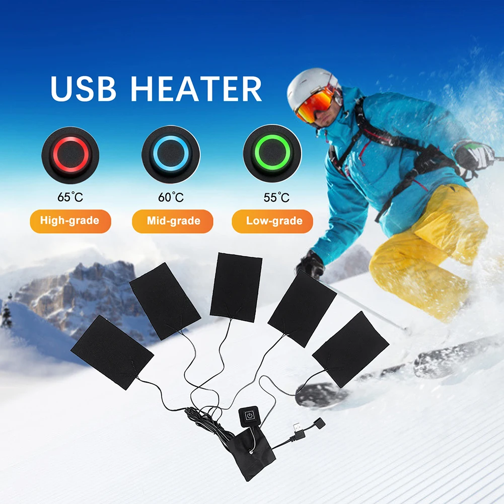 

3 скорости, грелка для одежды, USB-зарядка, 3/5 в 1, электрическая грелка, легкая складная для ткани, куртки, обуви, носков