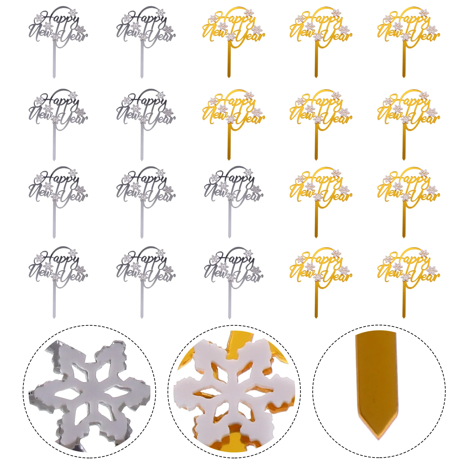 

Cake Cupcake New Year Topper Picks Toppers Party Holiday Decorations Christmas Insert Graduation Dessert Happy Fruit Eve
