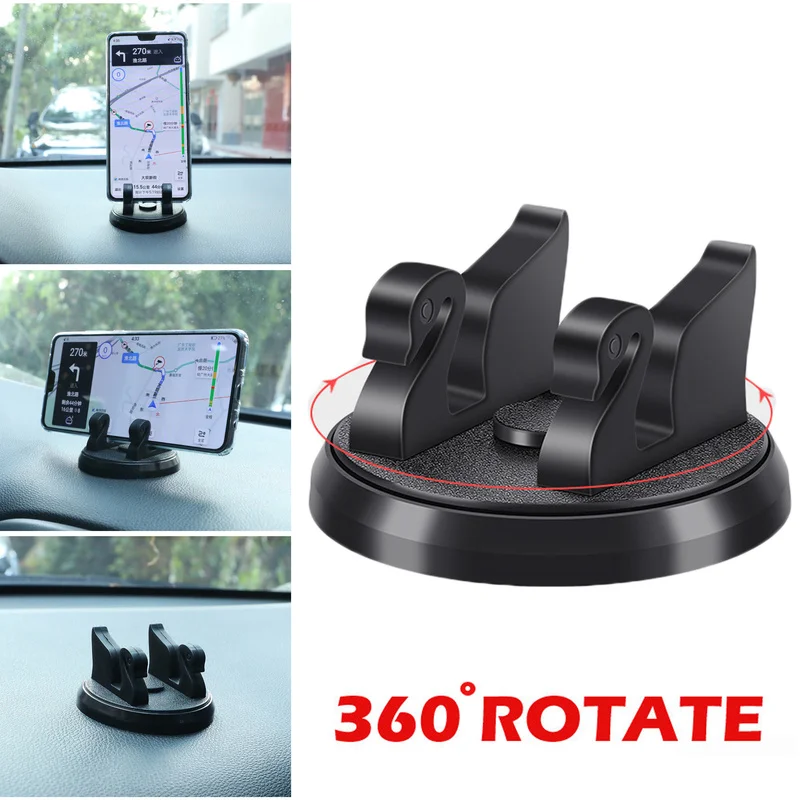 

New 360 Degree Rotate Car Phone Holder Dashboard Bracket Smart Phone Support Rotatable Simple Car GPS Bracket Car Accessories