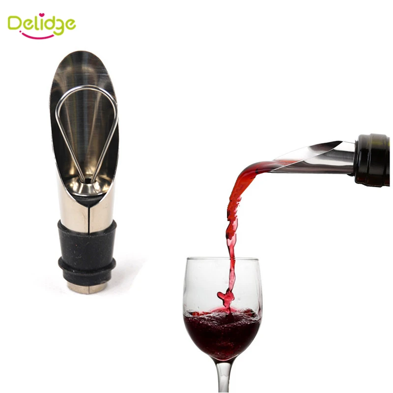 

1pc 2 In 1 Wine Stopper Red Wine Pouring Tool Stainless Steel Wine Bottle Stoppers Funnel Pourer Wine Bottle Pourer