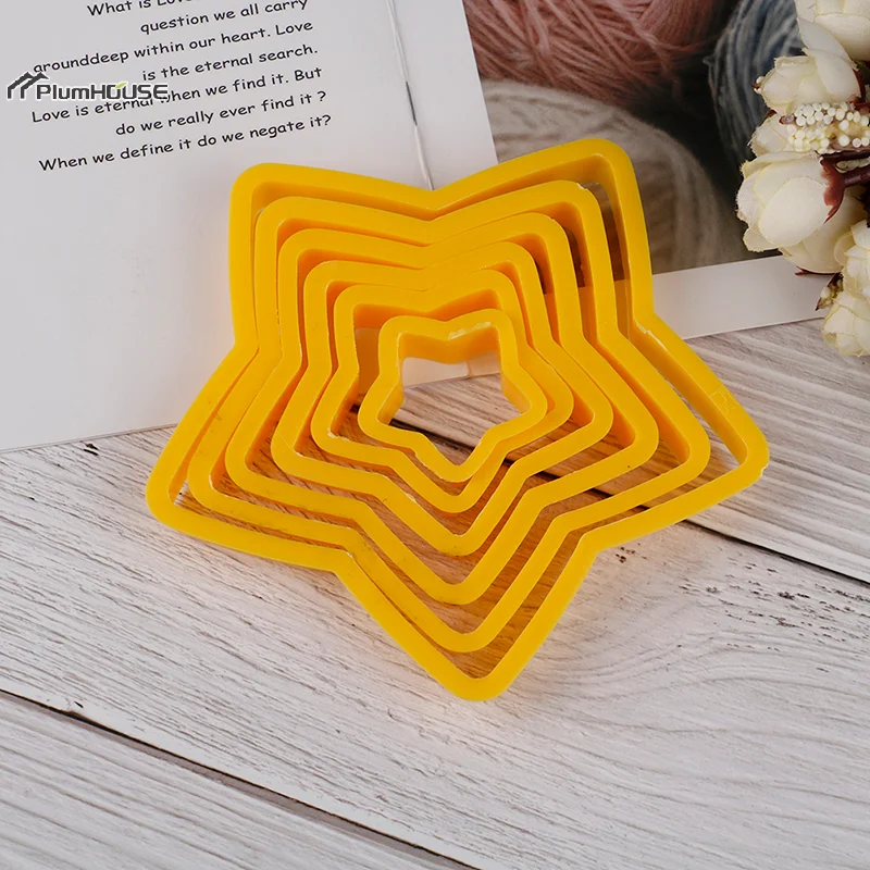 6 шт./компл. рождественская елка формочка для печенья звезды форма резки торта