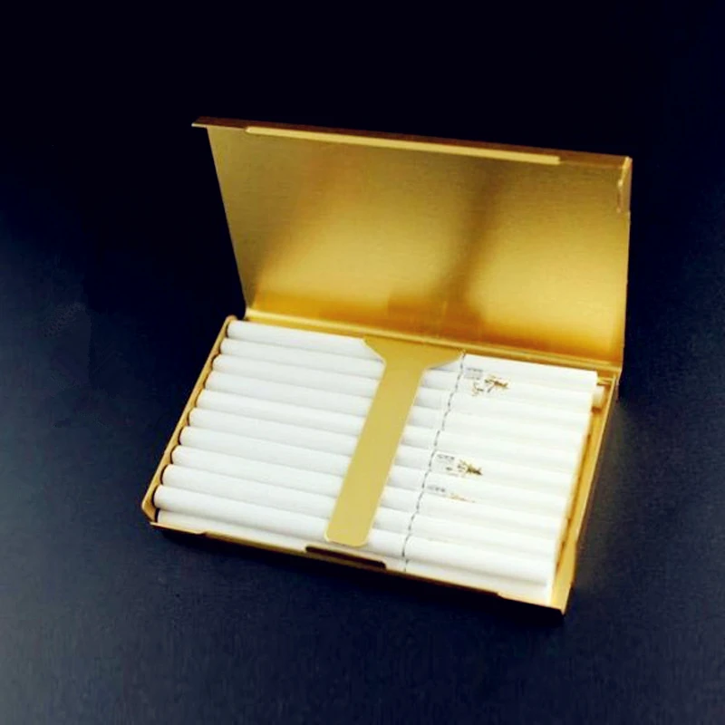 

Candy Color Portable Aluminum Alloy Cigarette Case Side Slide Cigarette Box For Slim Cigarettes Metal Holder Smoking Accessory