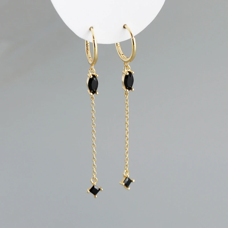 

Серьги-подвески женские из серебра 925 пробы, с цирконом