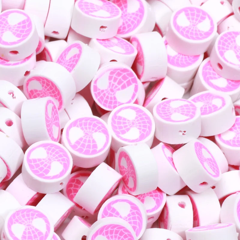 

Бусины из полимерной глины в виде паука, 20 шт.