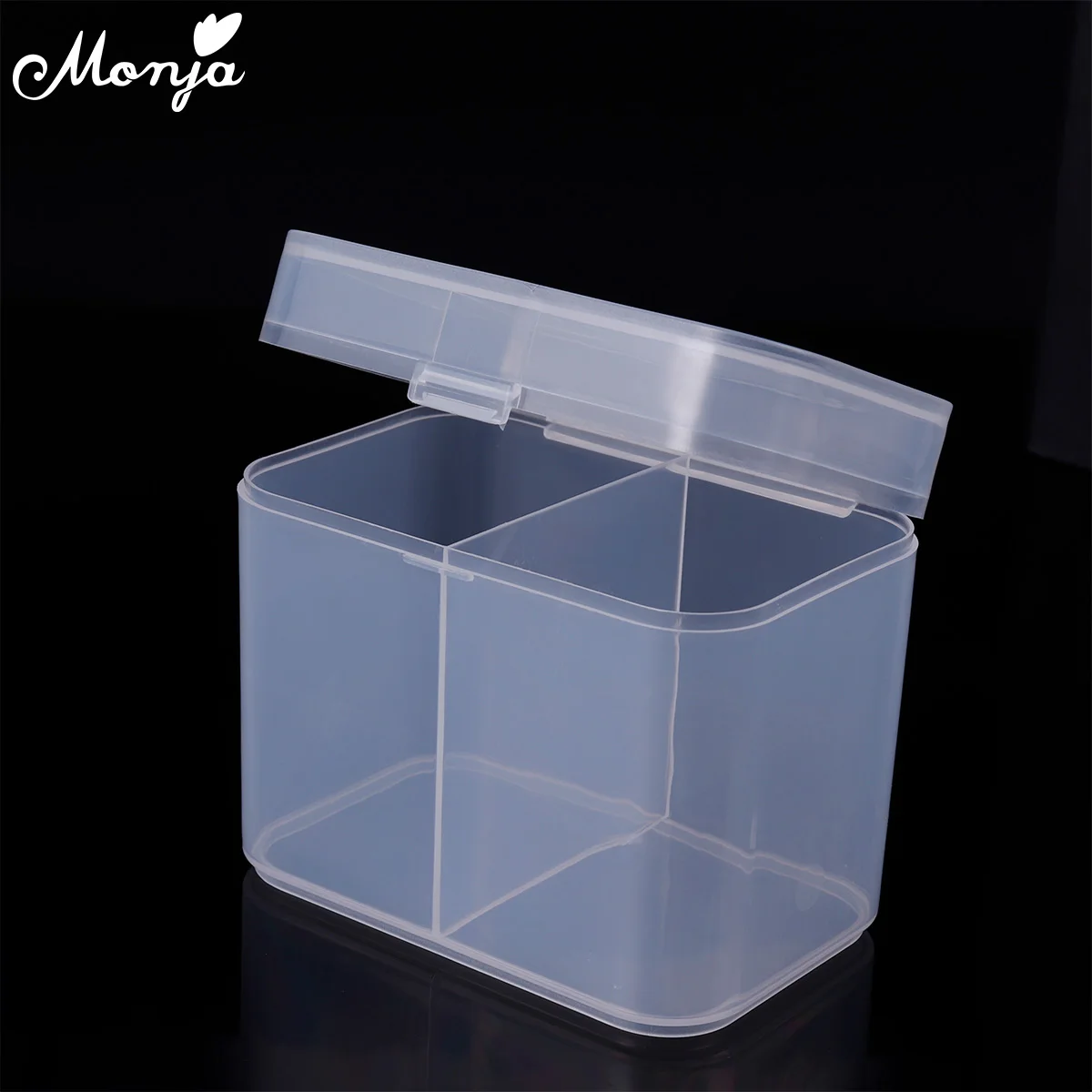 Пластиковые ватные диски Monja с двойной сеткой для чистки ногтей прозрачный ящик