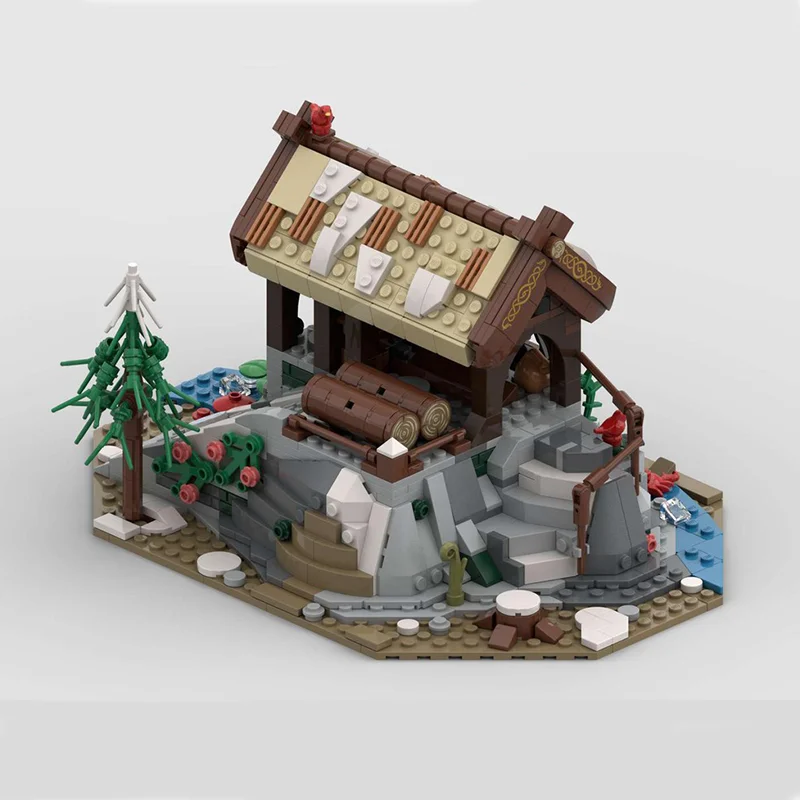 890 шт. новый MOC- 192851 Строительная модель Viking Sawmill DIY Креативная сборка Строительные