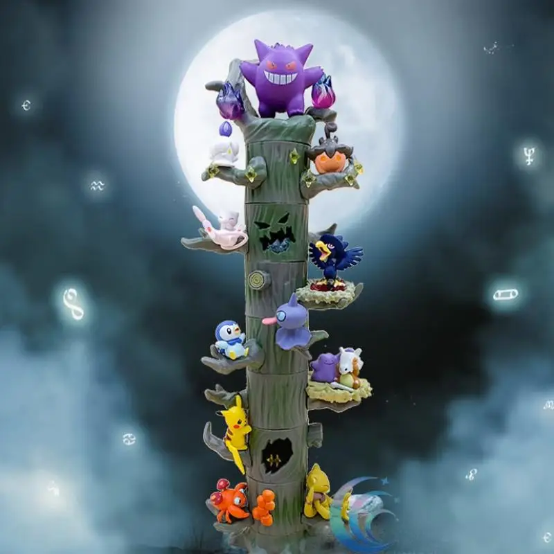 

Pokemon Forest Tree Funto Genga psyduck Squirtle Eevee Togepi action Anime Figure Decoration random suprise bonsai box toy gift