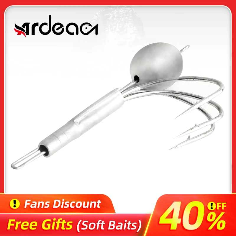 

ARDEA Fishing Hook Bait Barb Fishhook Lure Tackle Box Size Carbon Steel eight claw hook Fishing gear accessories of Octopus hook