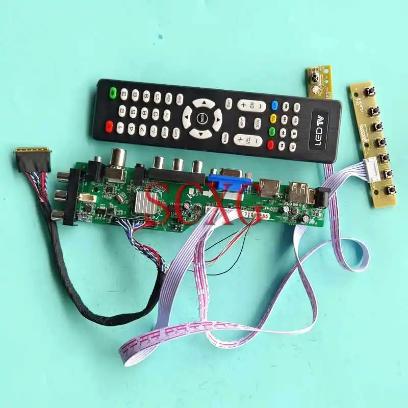 

Панель цифрового контроллера для M101NWT2 M101NWT4, плата цифрового контроллера DVB LVDS 40 Pin USB AV RF 1024*600 HDMI-совместимый комплект VGA для самостоятельной сборки 10,1"