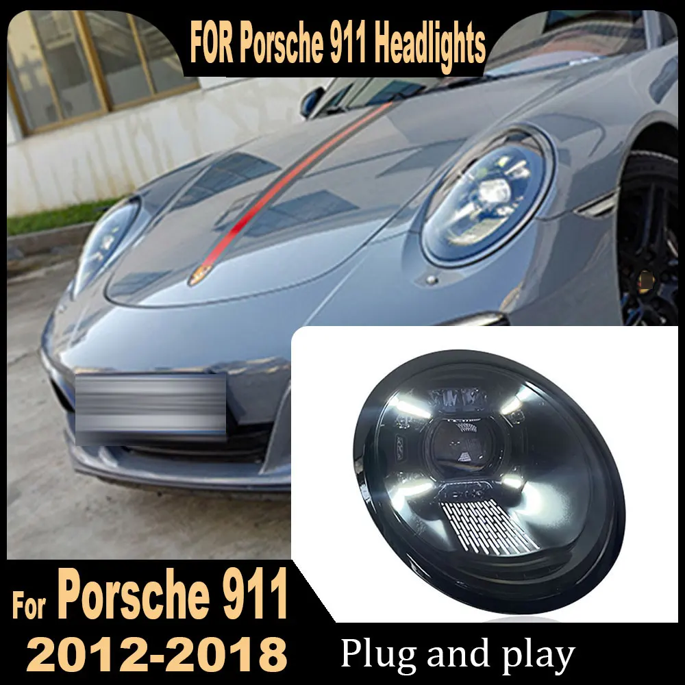 Передняя фара для Porsche 911 светодиодный фары 2012 2013 2014 2016 2017 2018 передняя лампа
