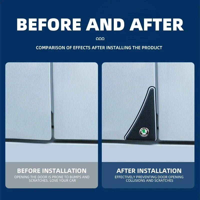 2 шт. наклейки на автомобильные двери для Skoda Октавия Рапид Fabia Laura Superb VRS Yeti Kodiaq Karoq